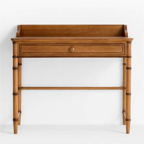 Crosby Antique Amber Wood Kids Desk with Drawer by Sharland England