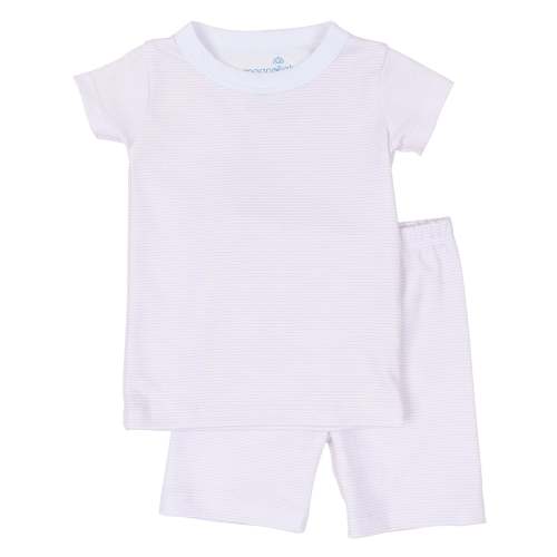 Mini Stripes Short Pajamas - Pink