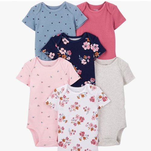 Simple Joys by Carter's Baby Girls 6 Pack Short Sleeve Bodysuit