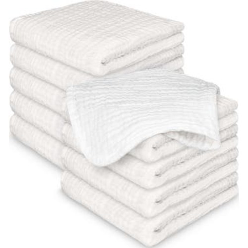 10-Pack Lyra Muslin Baby Washcloths