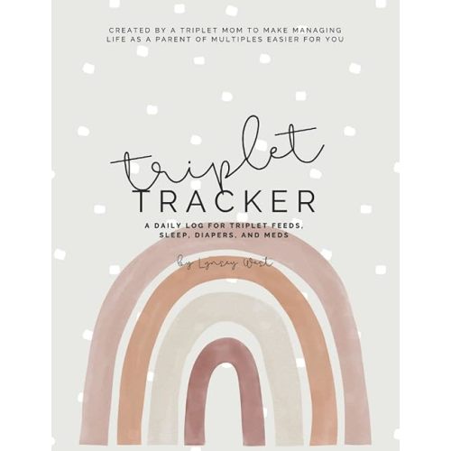 Triplet Tracker: Triplet baby log – help track breast or bottle feedings, sleep, diapers, and medications Paperback – October 20, 2021