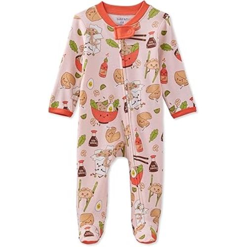 baby-girls Scout Sleep & Play 100% Organic Cotton Footed Zip Front Sleeper Pajamas for Baby Girls