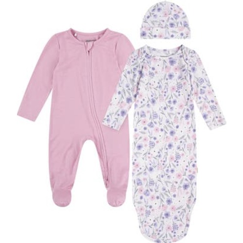 Footie, Gown & Hat Set