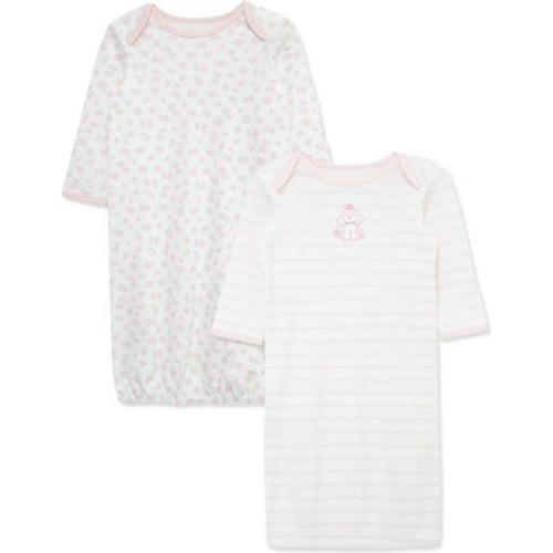 Pretty Pink 2-Pack Organic Cotton Gowns
