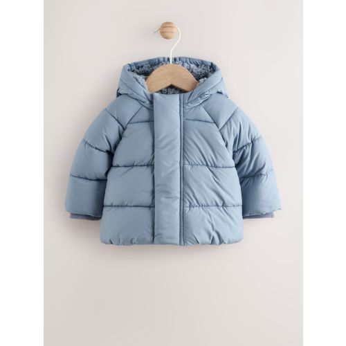 Blue Hooded Baby Puffer Jacket (6-9 months)