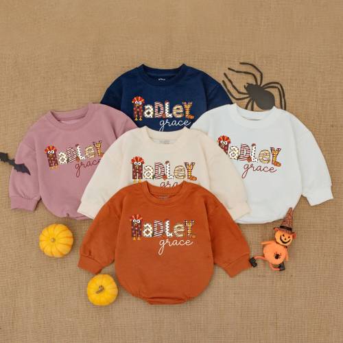 Personalized 1st Thanksgiving Turkey Baby Outfit, Pumpkin Bubble Romper, Baby Thanksgiving Clothes, Fall Baby Outfit, Autumn Baby Bodysuit