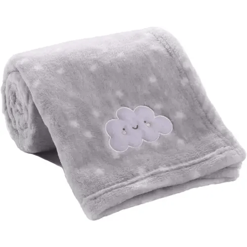CREVENT 30''X40'' Cute Cozy Fluffy Warm Baby Blanket for Boys Infants Toddlers' Bedding Crib Cot Stroller, Baby Shower Birthday Newborn's Gift - Grey Cloud