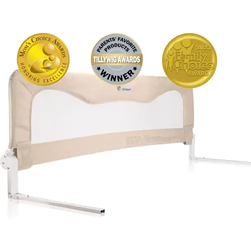 Bed Rails for Toddlers &Infants – Kids Bed Safety Guard rail –Toddler Bed Rails for Twin, Full Size, Queen &King Mattress – baby bed rail For children – Extra Long Crib rail Guard -Beige (59L19.5H in)