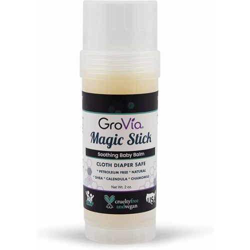 GroVia All Natural Magic Stick Baby Diaper Balm for Baby Diapering (2 oz) - Original