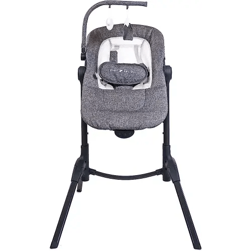 Baby Delight Bloom Baby Seat | Soothing and Adjustable Baby Chair | Portable and Compact | Charcoal Tweed