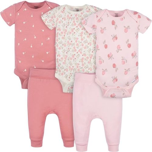 Gerber Baby Unisex 5-Piece Mix and Match Bodysuit and Pants Set