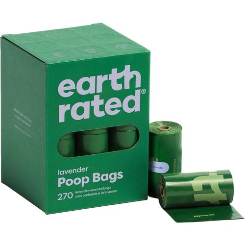Earth Rated Poop Bags for Dogs Guaranteed Leak Proof and Extra Thick Waste Bag Refill Rolls, Lavender Scented, 120 Bags