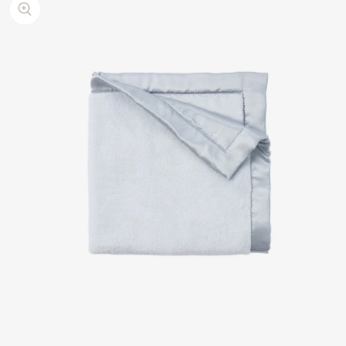 Pale Blue Coral Fleece Baby Security Blanket