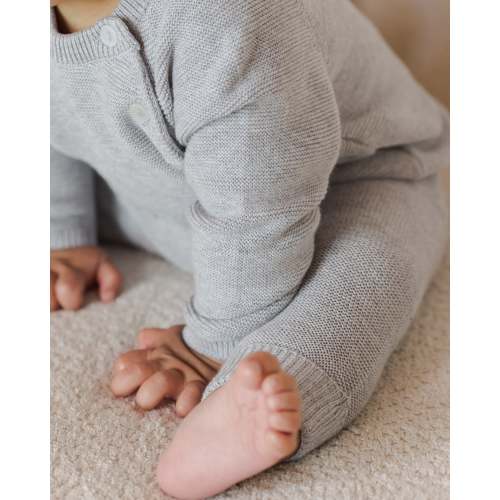 Knit Pant Heathered Dusty Blue