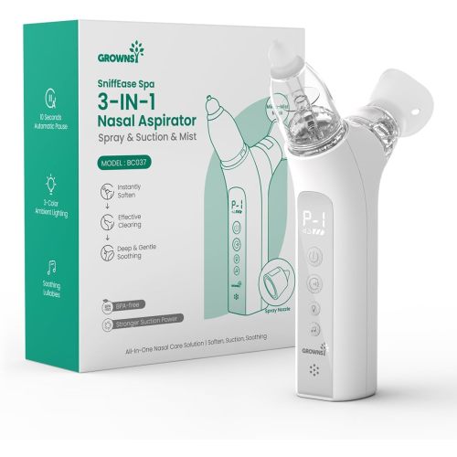 Grownsy SniffEase Spa 3 in 1 Spray, Suction and Micro-Mist Nasal Aspir – GROWNSY