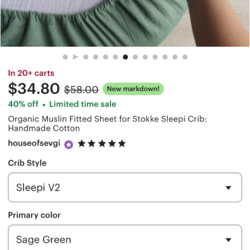 Organic Muslin Fitted Sheet for Stokke Sleepi Crib: Handmade Cotton - Etsy