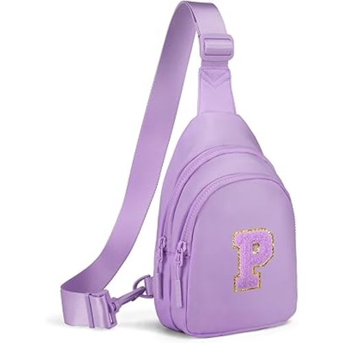 Small Initial Sling Bag for Girls & Women - Cute Crossbody Fanny Pack Gift