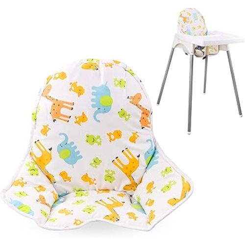 twoworld High Chair Cushion for IKEA Antilop Highchair, Baby High Chair Seat Cover Liner Mat Pad Cushion for IKEA Antilop High Chair (Animal Pattern)