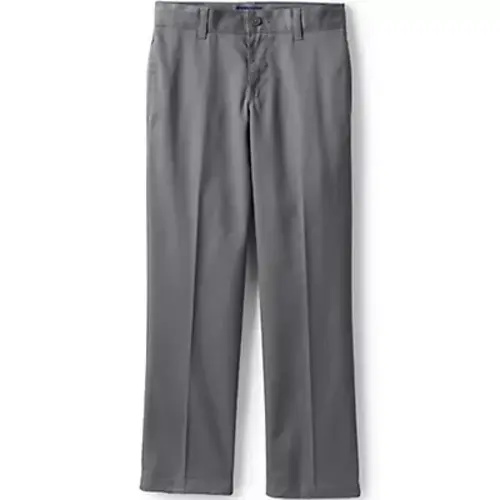 School Uniform Boys Iron Knee Blend Plain Front Chino Pants | Lands' End