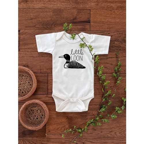 Little Loon Organic Cotton Baby Bodysuit: Loon Bird Shirt - Etsy