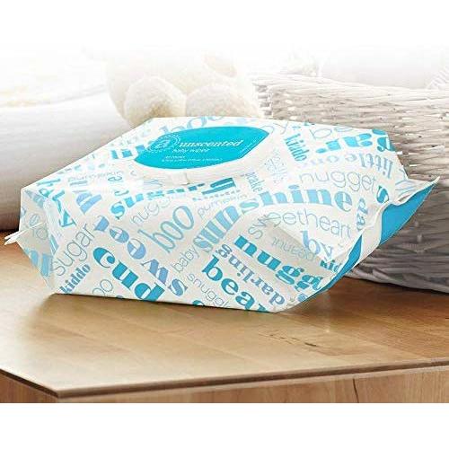 Amazon Elements Baby Wipes, Unscented, 720 Count Flip-Top Packs