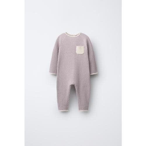 CONTRAST TRIM JUMPSUIT - Light lilac | ZARA United States