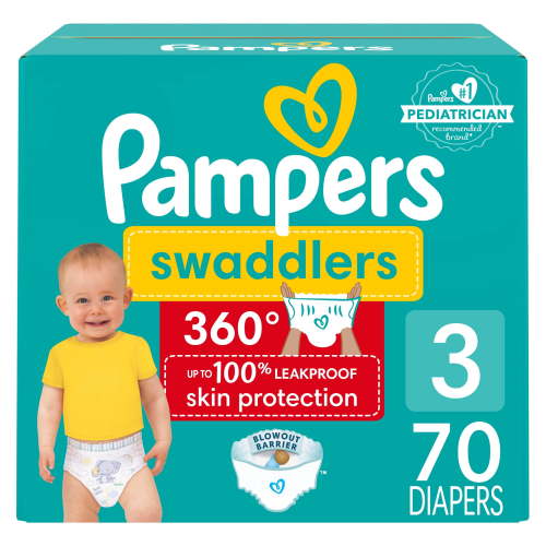Swaddler 360 Disposable Baby Diapers - Size 3 - 70ct
