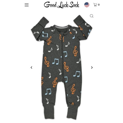 Music Notes Baby Pajamas