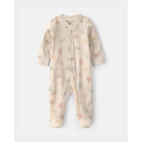 Baby Breakfast Snug Fit Sleeper - Ivory | Carter’s Oshkosh Canada