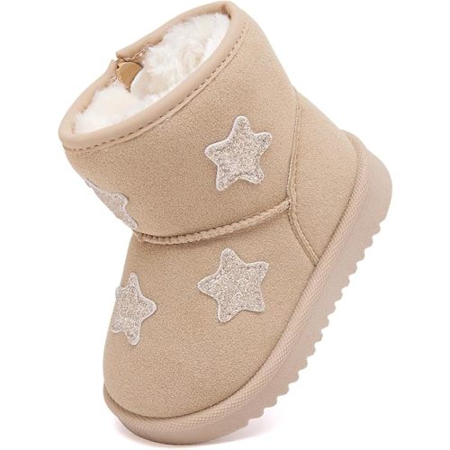 BMCiTYBM Baby Snow Boots Infant Boy Girl Winter Boots Nonslip Lightweight Outdoor Warm Shoes for Cold Weather 6 9 12 18 24 Months(Infant/Toddler)