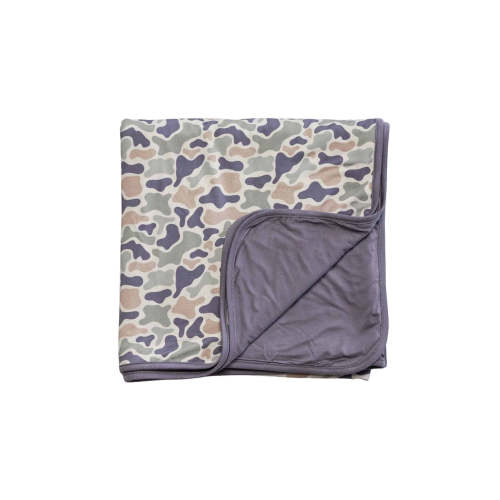 Double Sided Bamboo Kids Blanket in Camo Cutie | Caden Lane