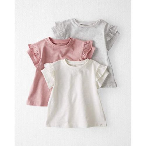 Baby Girl 3-Pack Organic Cotton Flutter T-Shirts
 - Little Planet | Carter's