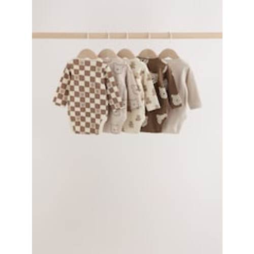 Buy Brown Bear Long Sleeve Bodysuits 5 Pack from Next USA