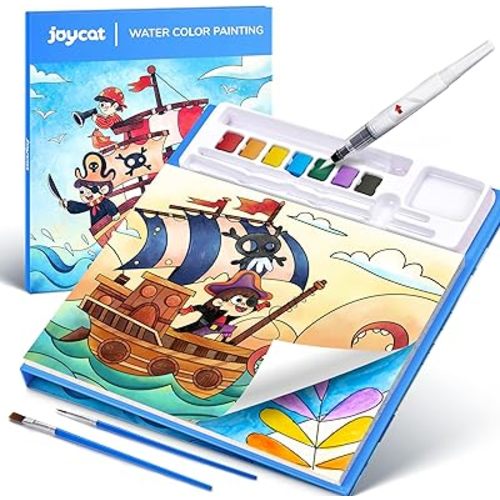 JoyCat Paint with Water Coloring Books for Toddlers, Watercolor Painting Sets for Kids Ages 3-5 4-8, Arts and Crafts Drawing Activities Toy Birthday Gift for Boys Girls (Adventure)