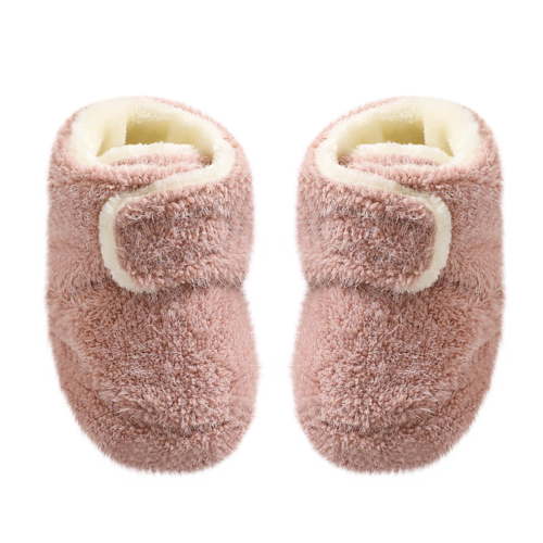 FAIWAD Baby Infants Girls Boys Fleece Warm Sock Shoes Toddlers Solid Color Winter House Slipper Shoes