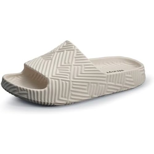 Weweya Slippers for Women and Men - Bathroom Shower Shoes - Non Slip House Slides - Lightweight Beach Sandals