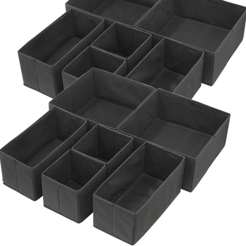 Amazon.com: Simple Houseware Foldable Cloth Storage Box Closet Dresser Drawer Divider Organizer Basket Bins for Underwear Bras, Beige (Set of 6) : Home & Kitchen