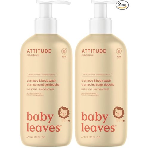 ATTITUDE 2-in-1 Shampoo and Body Wash for Baby | Pear Nectar