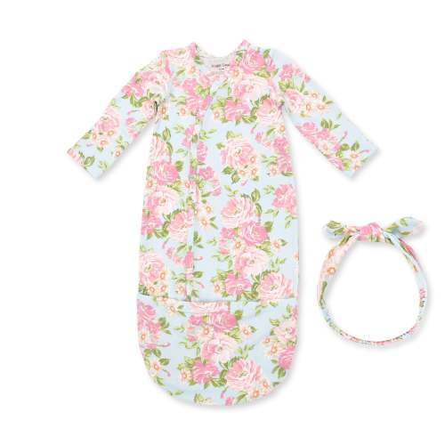 Angeline Floral - Bundle Gown and Knot Headband – Angel Dear