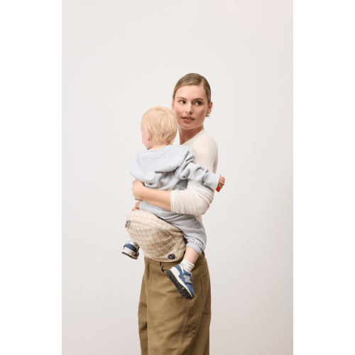 The Brio Belt Toddler Carrier - Neutral Houndstooth