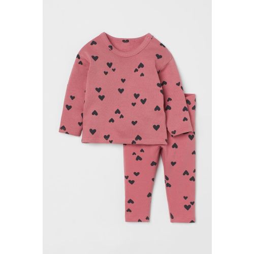 2-piece Set - Pink/hearts - Kids | H&M US