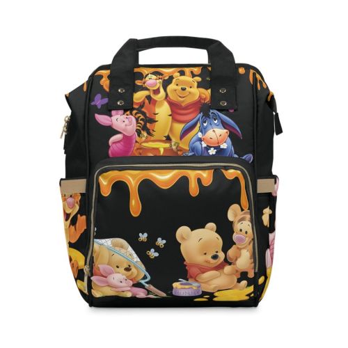 WinniethePooh & Friends Diaper Backpack 10.83"(L) x 6.69"(W) x 15"(H) x 3.1"(Hand Drop) sold by Jellyfish Outer | SKU 372634616 | Printerval
