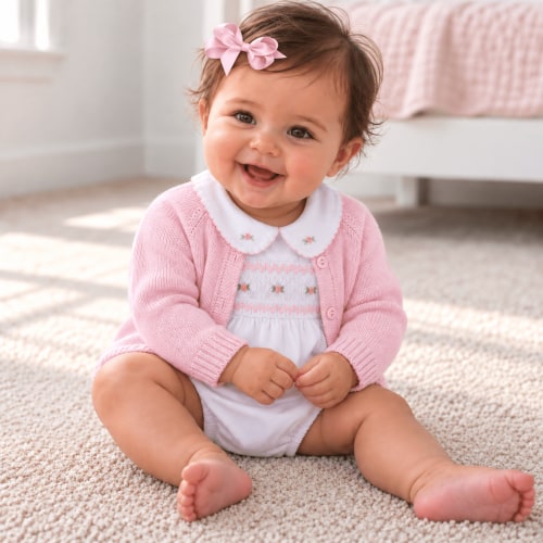 Baby Girl Smocked Bubble Gift Set - Grace
