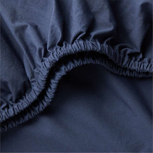 Cozy Cloud Deep Indigo Washed Organic Cotton Baby Crib Fitted Sheet