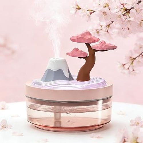 Cherry Blossom Cool Mist Humidifier, Whisper-Quiet Air Humidifier with Night Light for Nursery, Office, Home Decor