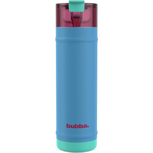 bubba 24 oz Dualsip Insulated Stainless Steel Water Bottle with Straw - Reusable, Leakproof, Lightweight, Dishwasher Safe, Lead-Free and BPA-Free, Blue Ribbon