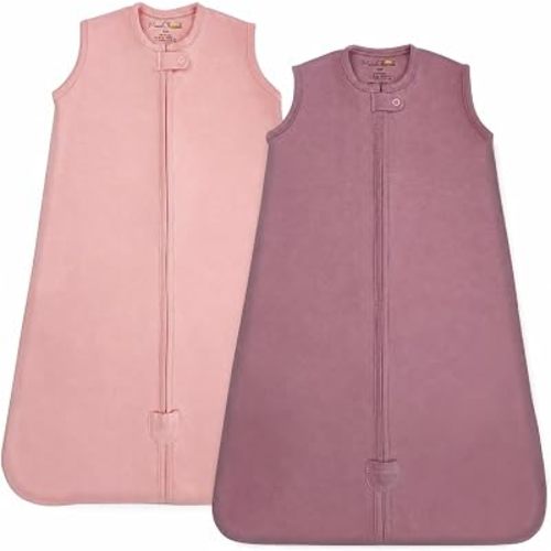 Organic Cotton Baby Wearable Blanket 1.0 TOG Sleep Sack 6-12 Months 2-Pack