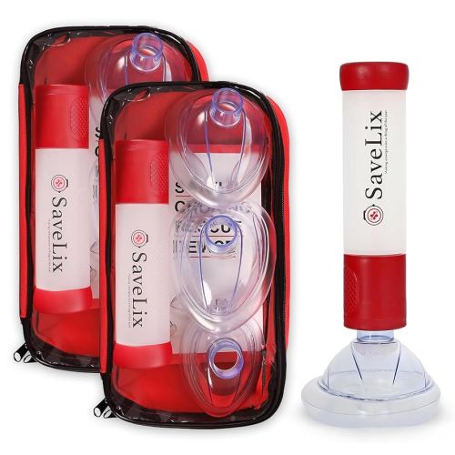Anti-Choking Device 2 Pack – Portable Airway Suction Device & First Aid Kit for Adults & Children – Lightweight & Compact Emergency Solution for Home, Car & Travel