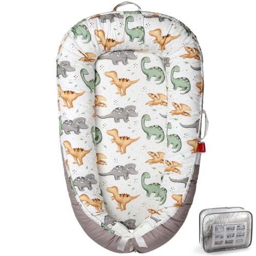 BUTOA Baby Playmat – Portable Infant Lounger with Soft Pink Mat, for Newborns & Toddlers 0-24 Months