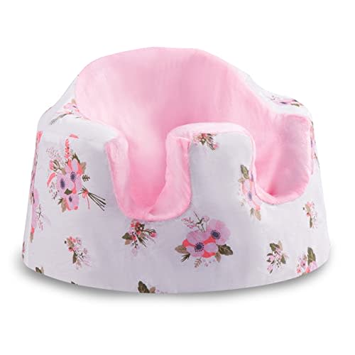Seat Cover Compatible with Bumbo Seat, Summer Cooling Breathable Seat Cover for Baby Boy Girl (White Flower)